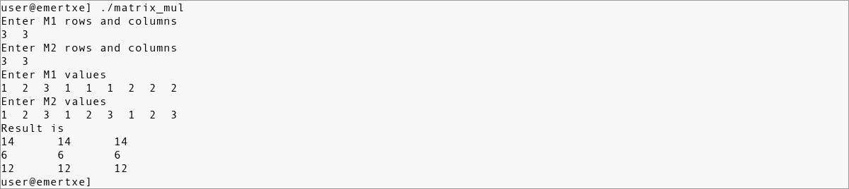 a3_1 Sample output | test case 1