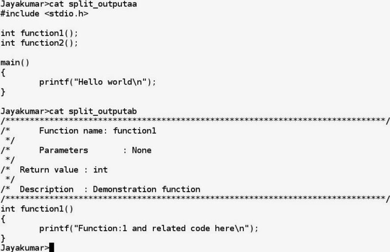 Split command to organize C files | Embedded systems trainings | Emertxe