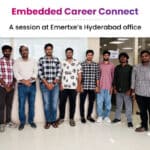 Group photo of people from Emertxe Embedded Career connect program